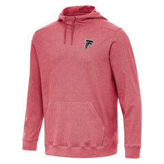Atlanta Falcons Antigua Cloud Pullover Hoodie - Heather Red - NFL