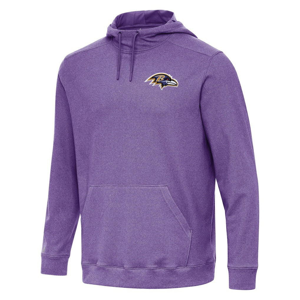Baltimore Ravens Antigua Cloud Pullover Hoodie - Heather Purple - NFL