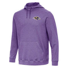 Baltimore Ravens Antigua Cloud Pullover Hoodie - Heather Purple - NFL