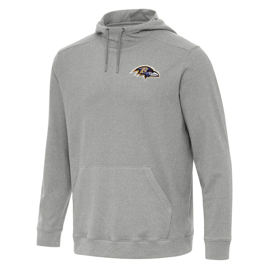 Baltimore Ravens Antigua Cloud Pullover Hoodie - Heather Gray - NFL