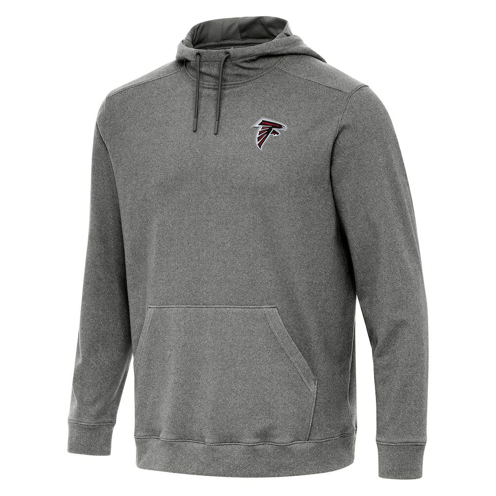 Atlanta Falcons Antigua Cloud Pullover Hoodie - Heather Black - NFL