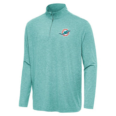 Miami Dolphins Antigua Hunk Quarter-Zip Jacket - Heather Aqua - NFL