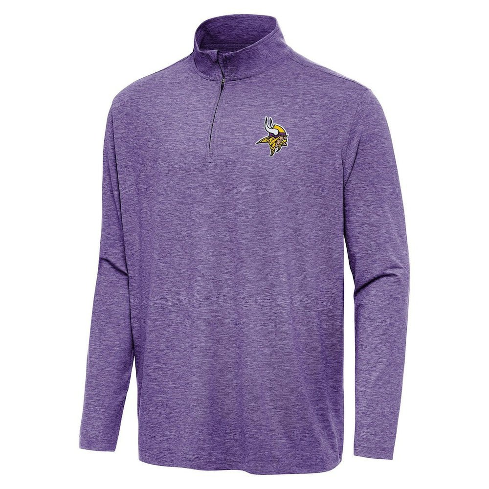 Minnesota Vikings Antigua Hunk Quarter-Zip Jacket - Heather Purple - NFL