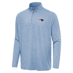 New England Patriots Antigua Hunk Quarter-Zip Jacket - Heather Royal - NFL