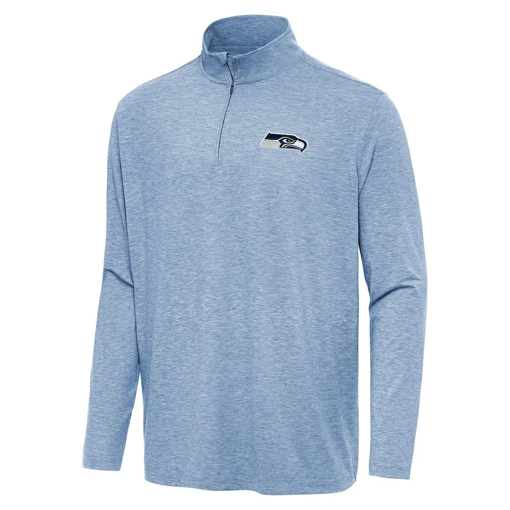 Seattle Seahawks Antigua Hunk Quarter-Zip Jacket - Heather Royal - NFL