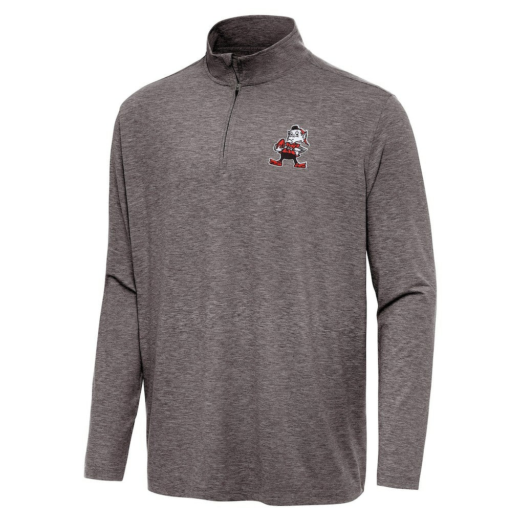 Cleveland Browns Antigua Hunk Quarter-Zip Jacket - Brown - NFL