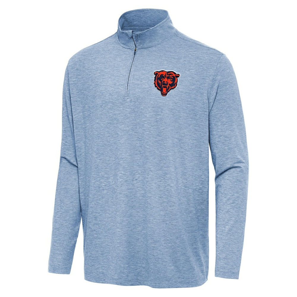 Chicago Bears Antigua Hunk Quarter-Zip Jacket - Heather Royal - NFL