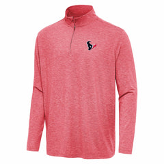 Houston Texans Antigua Hunk Quarter-Zip Jacket - Heather Red - NFL