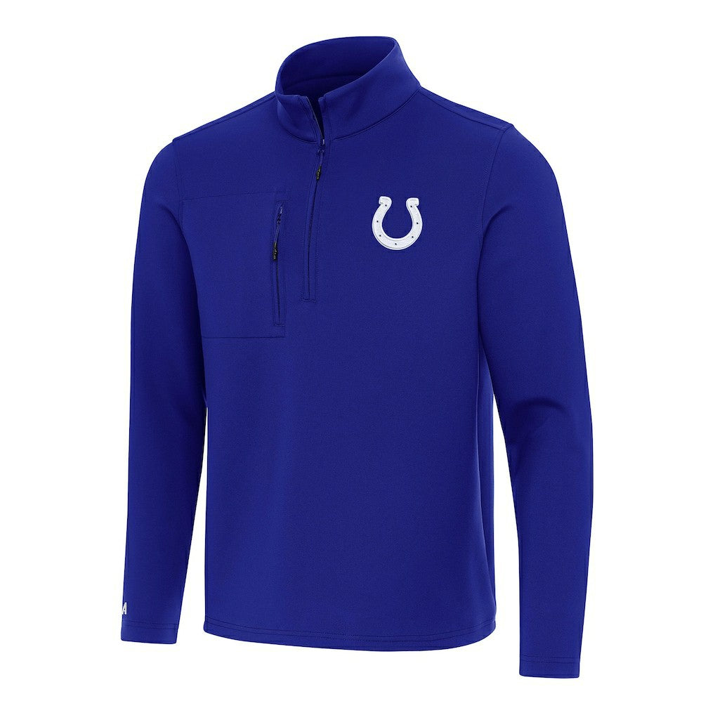 Indianapolis Colts Antigua Insider Quarter-Zip Pullover Top - Royal - NFL