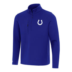 Indianapolis Colts Antigua Insider Quarter-Zip Pullover Top - Royal - NFL