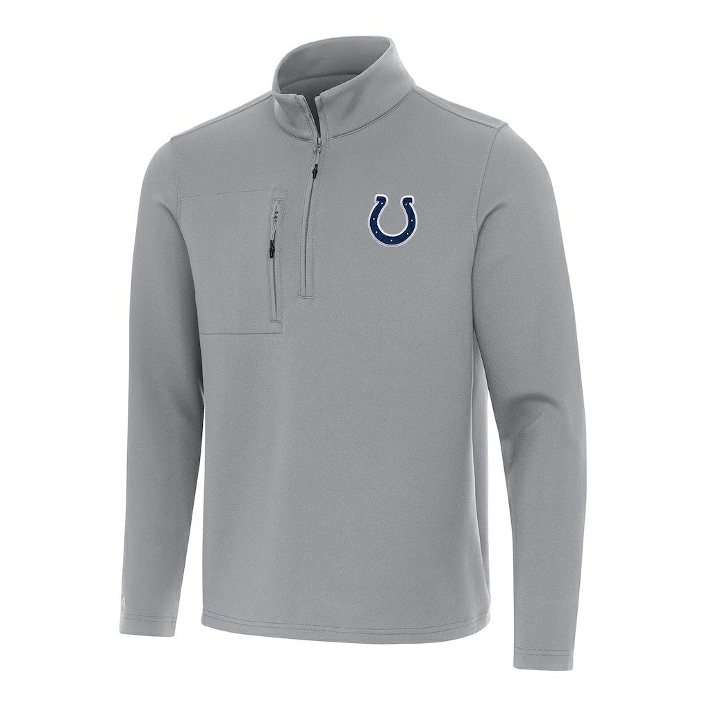 Indianapolis Colts Antigua Insider Quarter-Zip Pullover Top - Gray - NFL