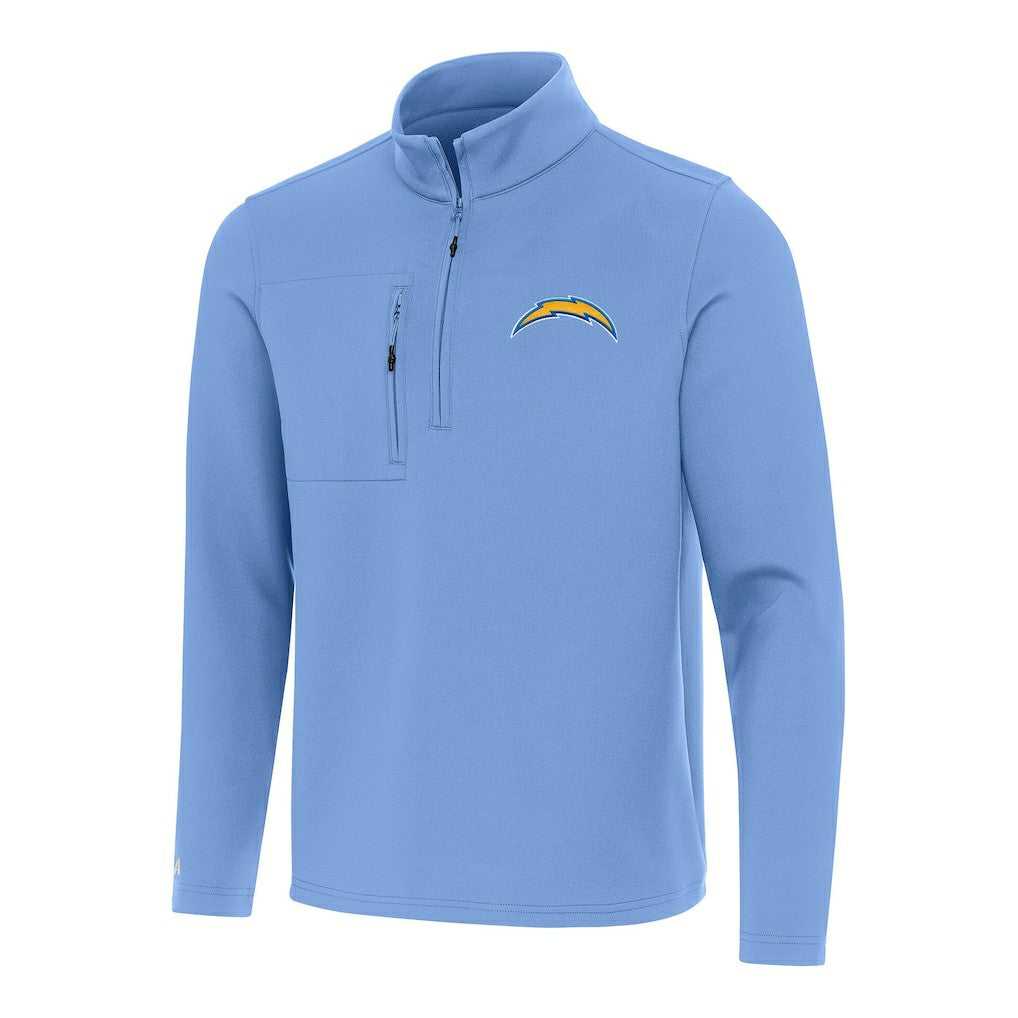 Los Angeles Chargers Antigua Insider Quarter-Zip Pullover Top - Powder Blue - NFL