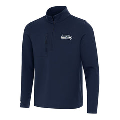 Seattle Seahawks Antigua Insider Quarter-Zip Pullover Top - College Navy - NFL