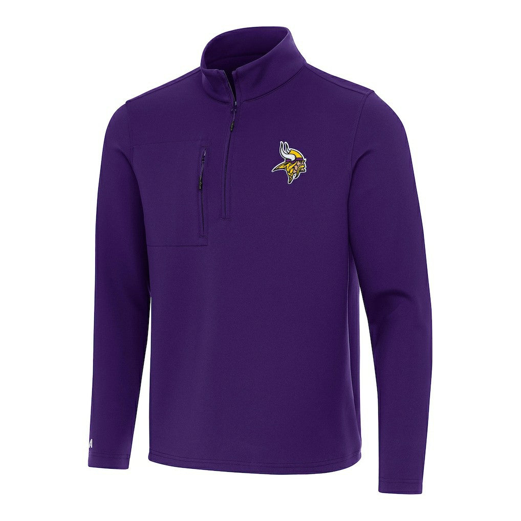 Minnesota Vikings Antigua Insider Quarter-Zip Pullover Top - Purple - NFL