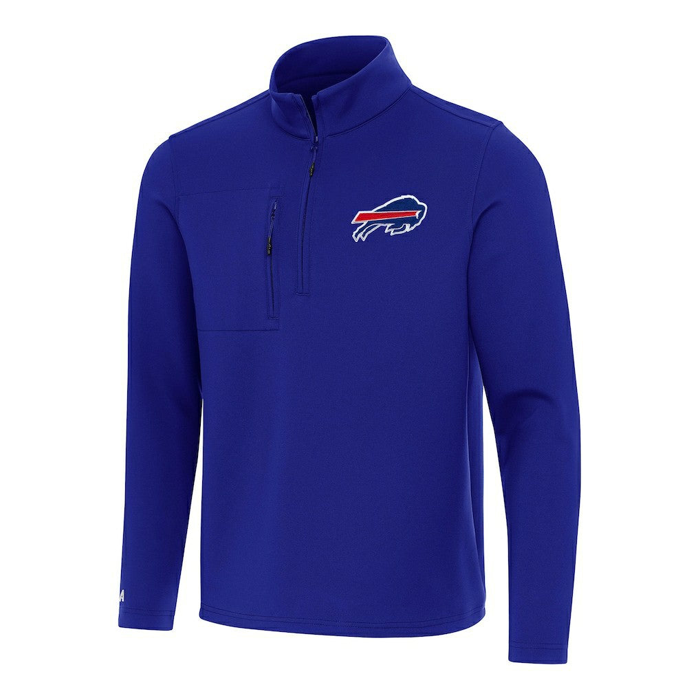 Buffalo Bills Antigua Insider Quarter-Zip Pullover Top - Royal - NFL