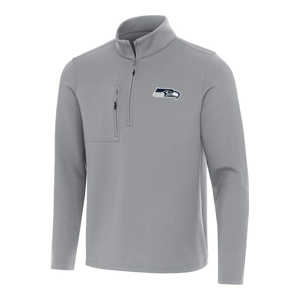 Seattle Seahawks Antigua Insider Quarter-Zip Pullover Top - Gray - NFL