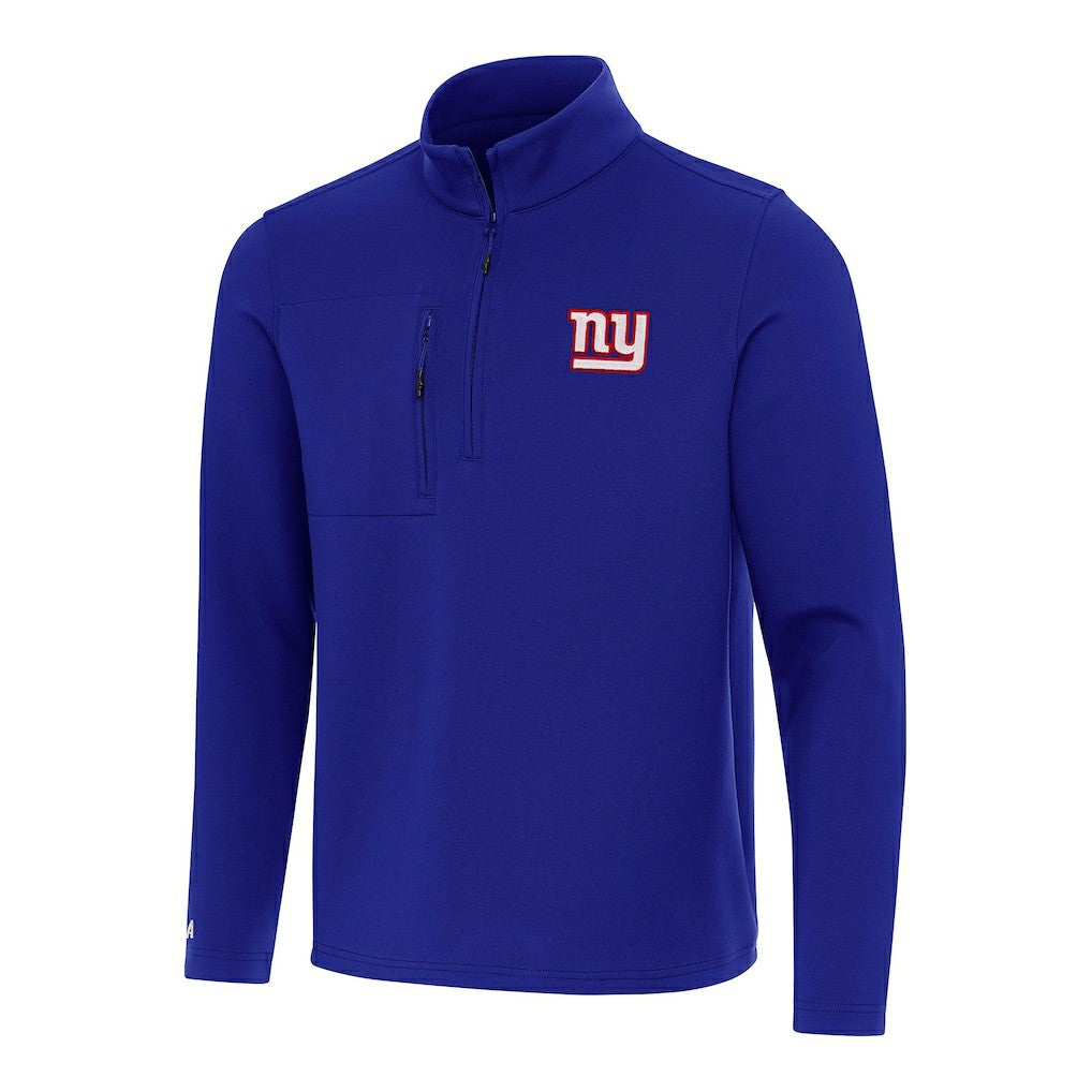 New York Giants Antigua Insider Quarter-Zip Pullover Top - Royal - NFL