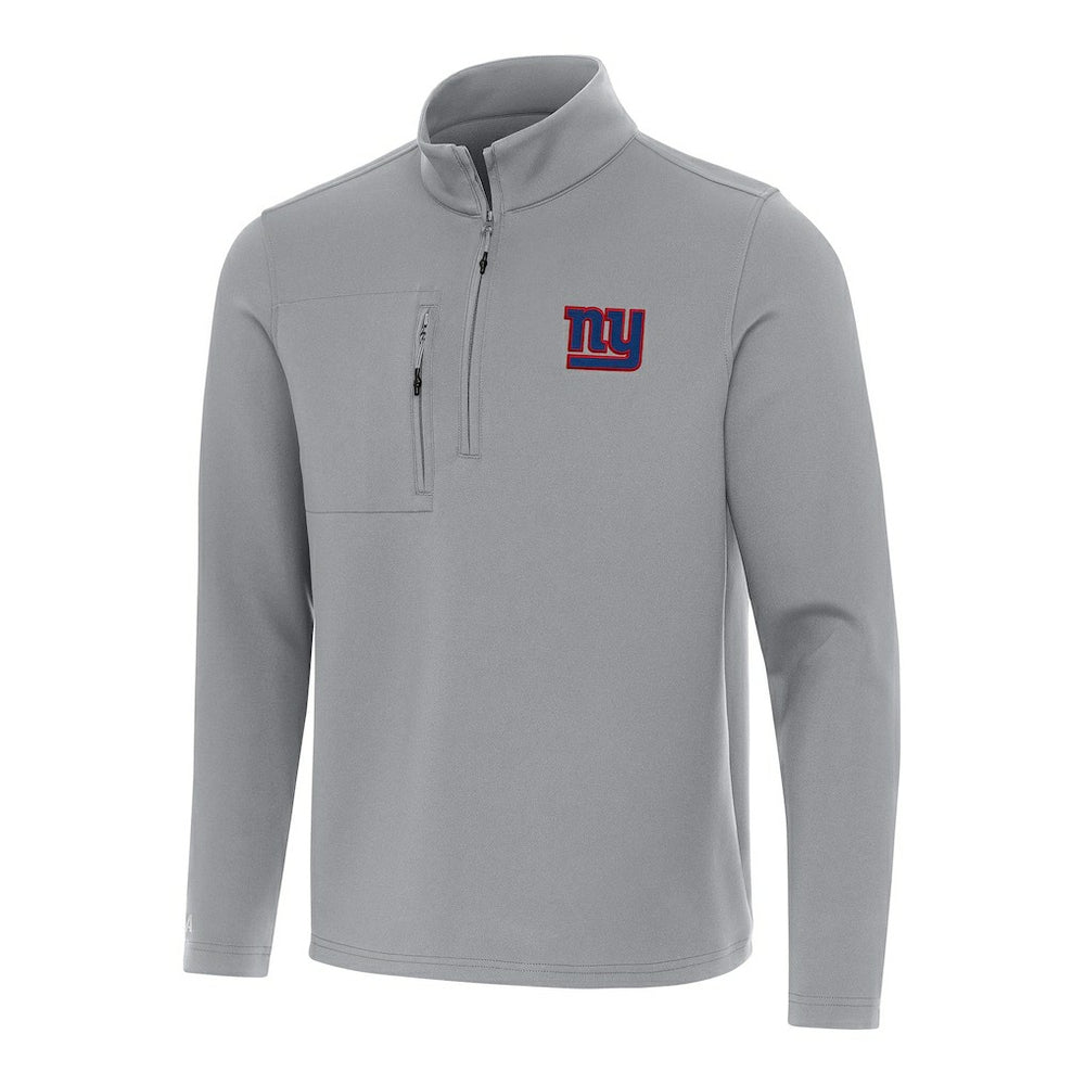 New York Giants Antigua Insider Quarter-Zip Pullover Top - Gray - NFL