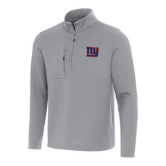 New York Giants Antigua Insider Quarter-Zip Pullover Top - Gray - NFL