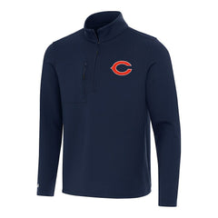 Chicago Bears Antigua Insider Quarter-Zip Pullover Top - Navy - NFL
