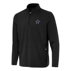 Dallas Cowboys Antigua Perilous Quarter-Zip Pullover Top - Black - NFL