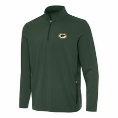 Green Bay Packers Antigua Perilous Quarter-Zip Pullover Top - Green - NFL