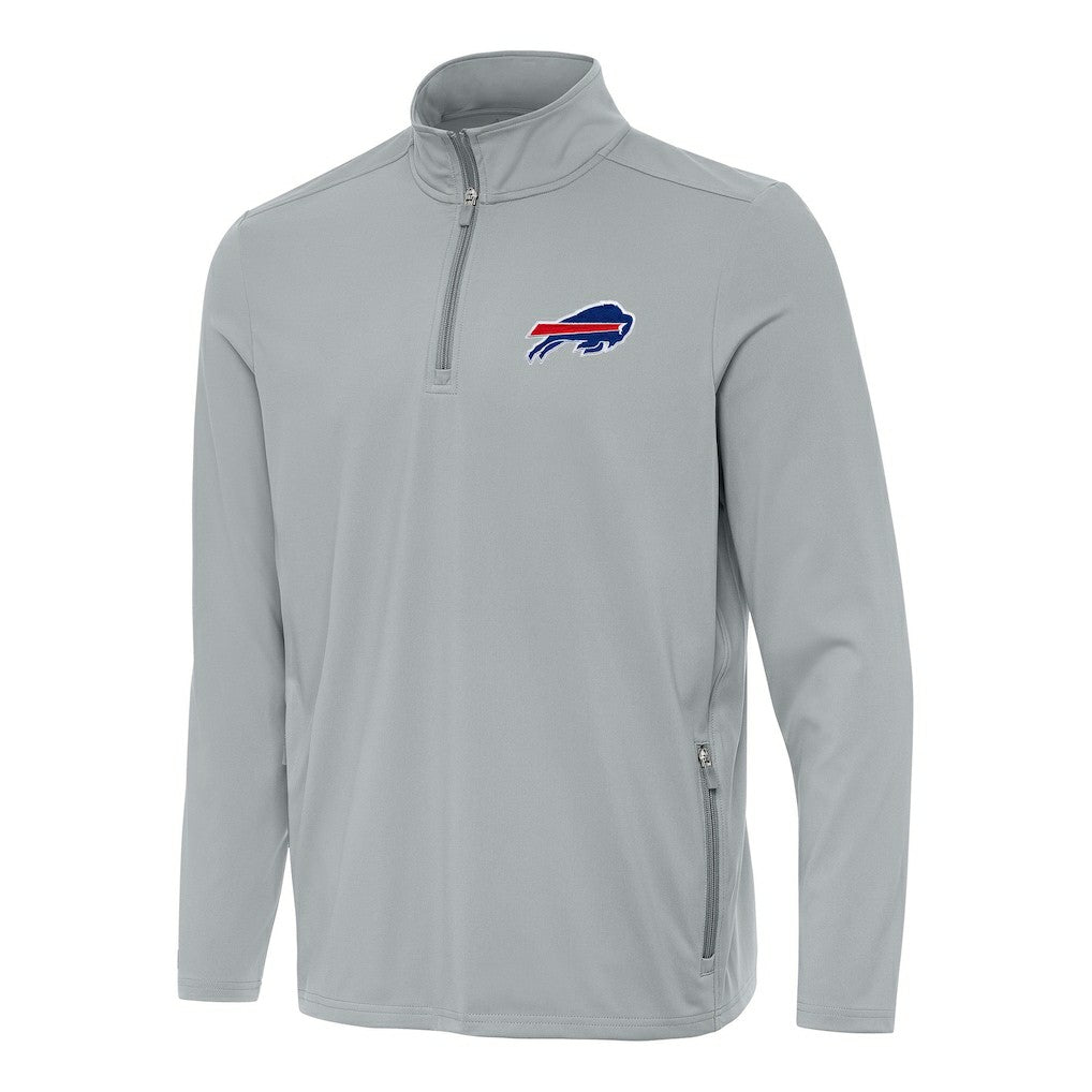 Buffalo Bills Antigua Perilous Quarter-Zip Pullover Top - Gray - NFL