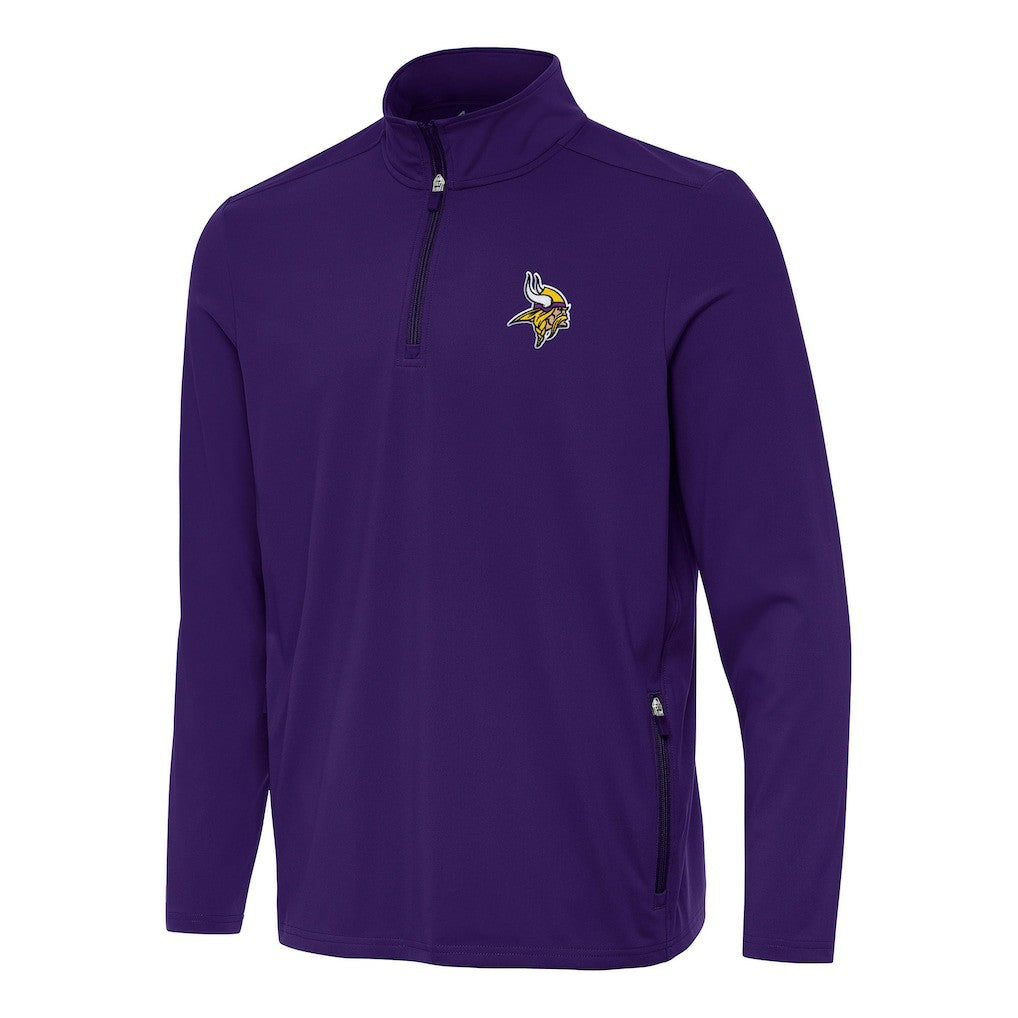 Minnesota Vikings Antigua Perilous Quarter-Zip Pullover Top - Purple - NFL