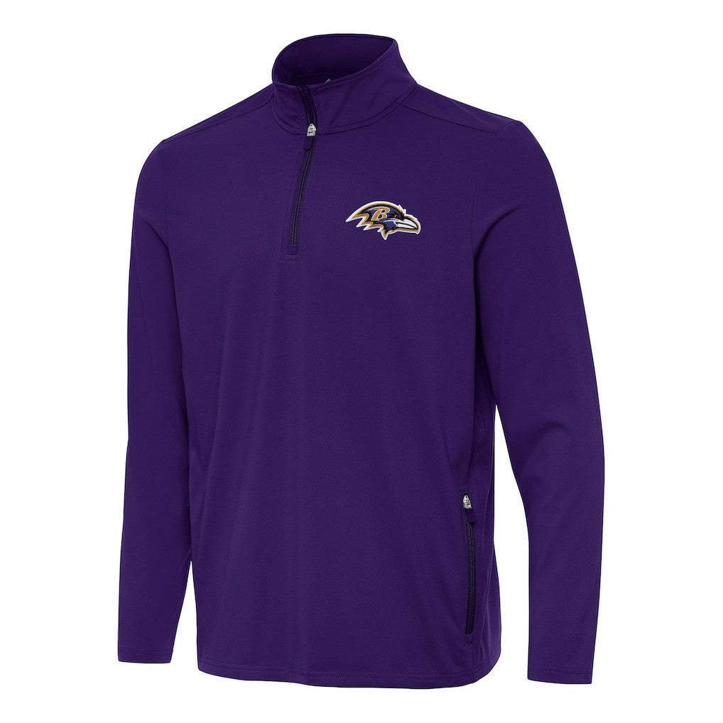 Baltimore Ravens Antigua Perilous Quarter-Zip Pullover Top - Purple - NFL