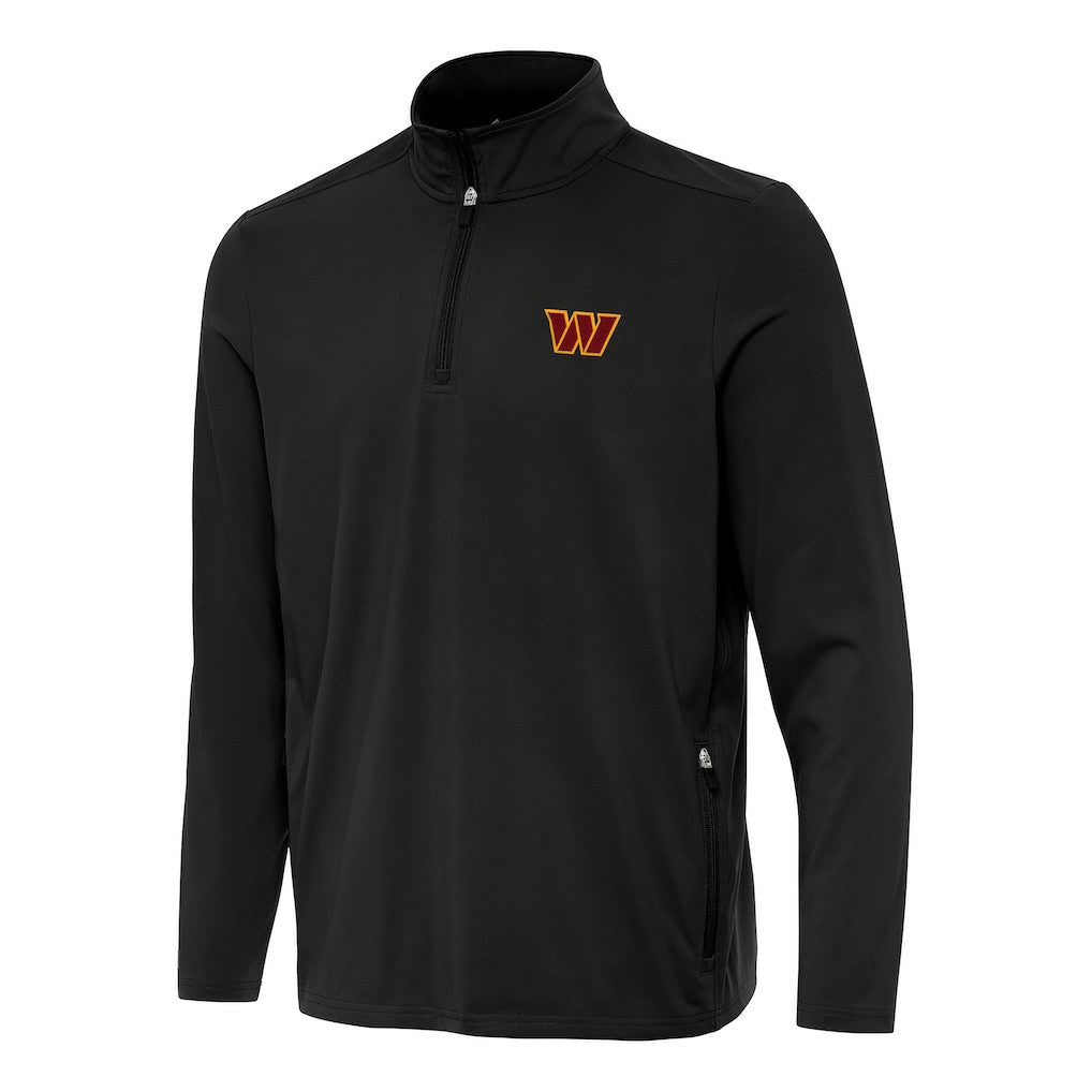 Washington Commanders Antigua Perilous Quarter-Zip Pullover Top - Black - NFL