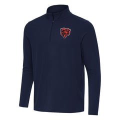 Chicago Bears Antigua Intent Quarter-Zip Pullover Top - Navy - NFL