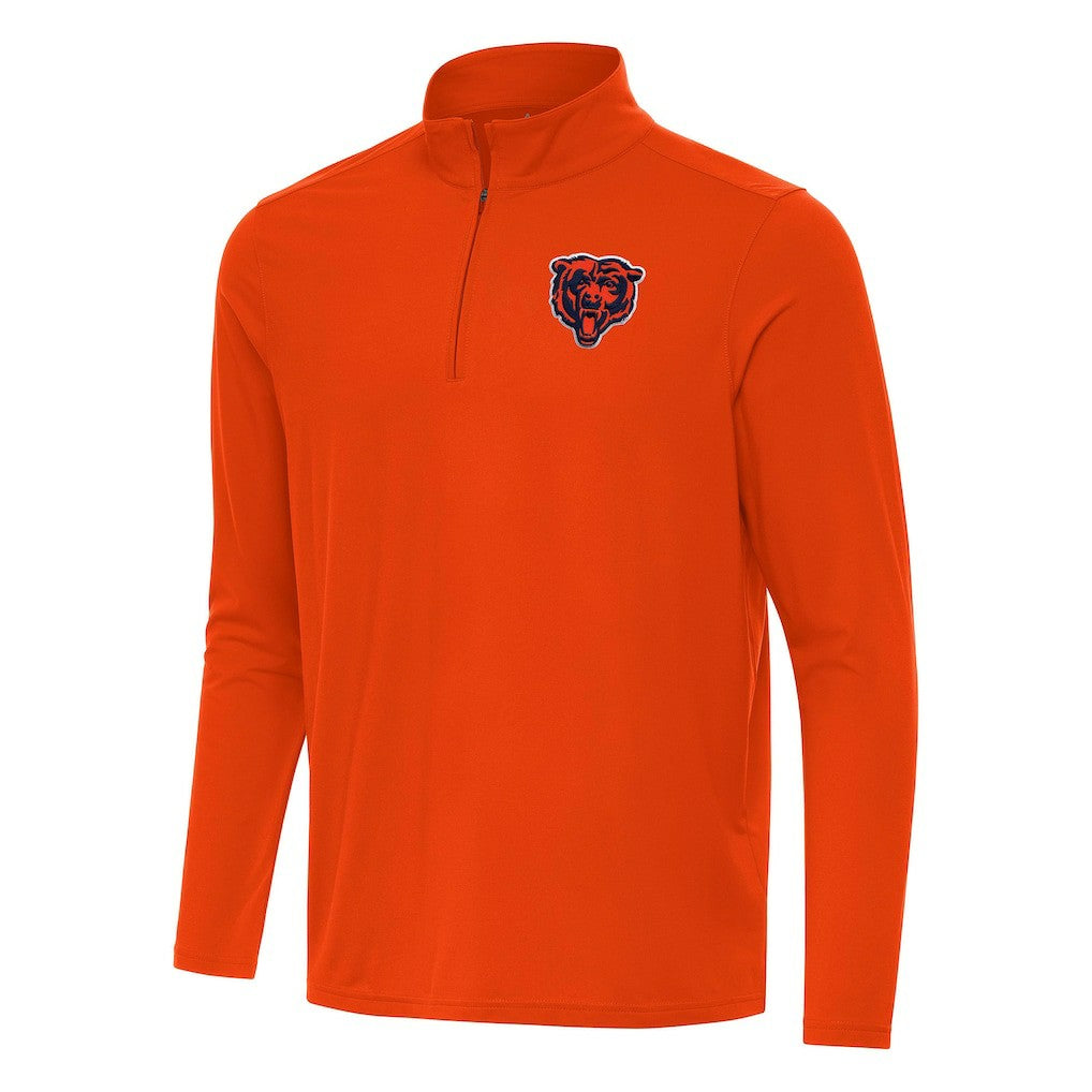 Chicago Bears Antigua Intent Quarter-Zip Pullover Top - Orange - NFL