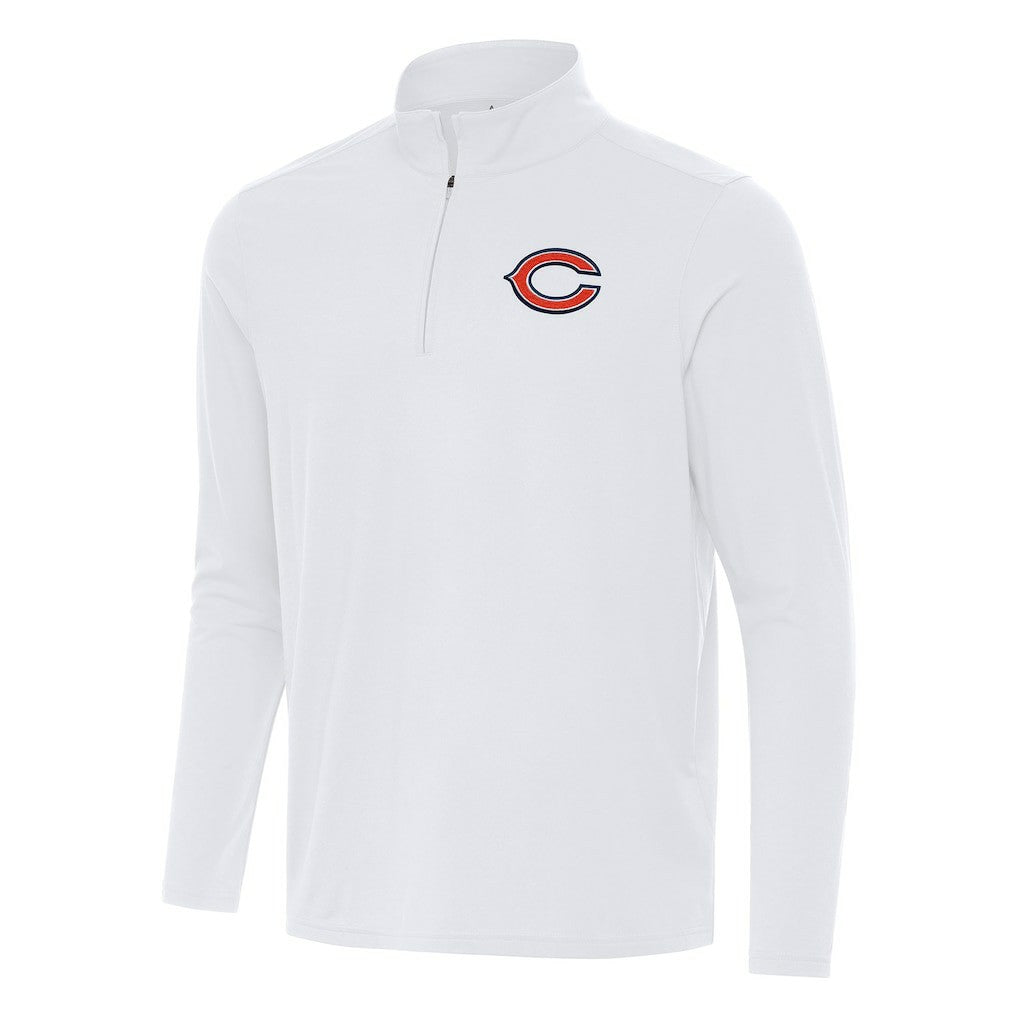 Chicago Bears Antigua Intent Quarter-Zip Pullover Top - White - NFL