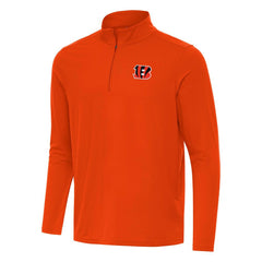 Cincinnati Bengals Antigua Intent Quarter-Zip Pullover Top - Orange - NFL