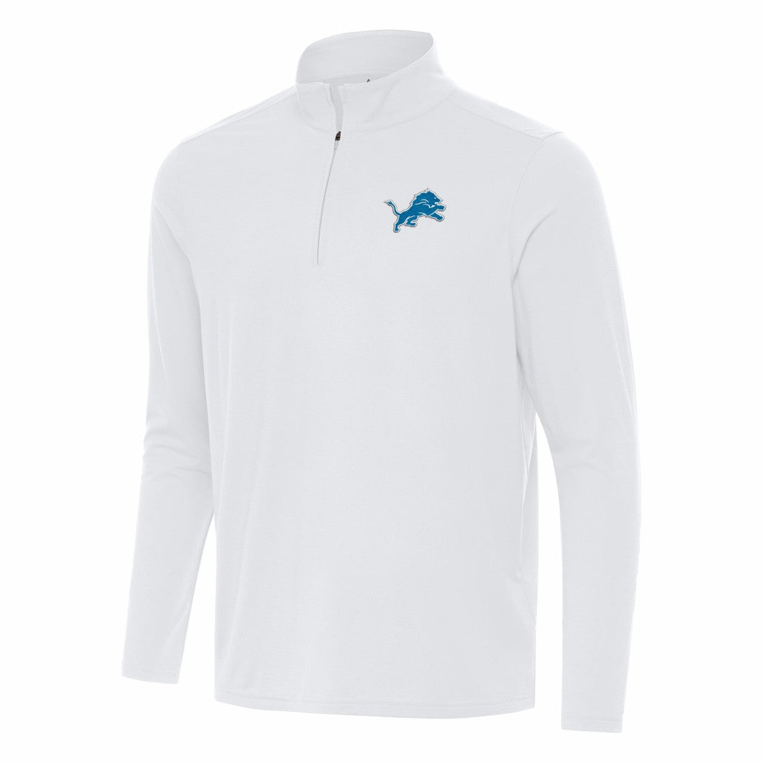 Detroit Lions Antigua Intent Quarter-Zip Pullover Top - White - NFL
