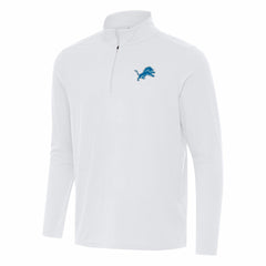 Detroit Lions Antigua Intent Quarter-Zip Pullover Top - White - NFL