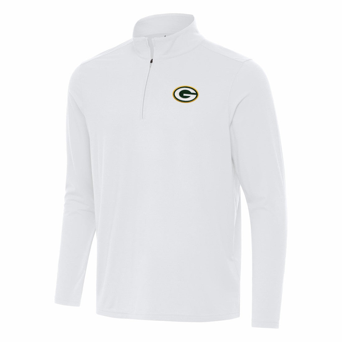 Green Bay Packers Antigua Intent Quarter-Zip Pullover Top - White - NFL