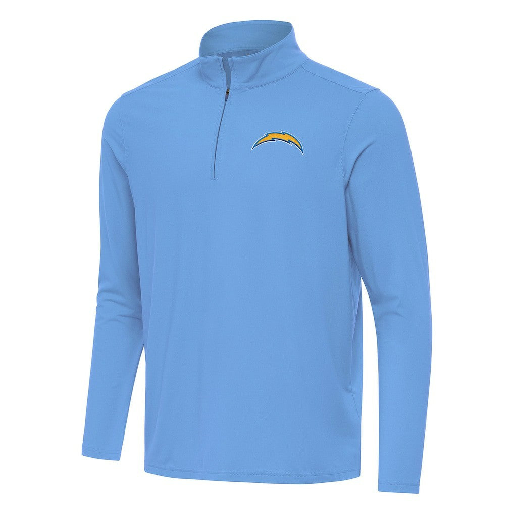 Los Angeles Chargers Antigua Intent Quarter-Zip Pullover Top - Powder Blue - NFL