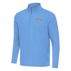 Los Angeles Chargers Antigua Intent Quarter-Zip Pullover Top - Powder Blue - NFL