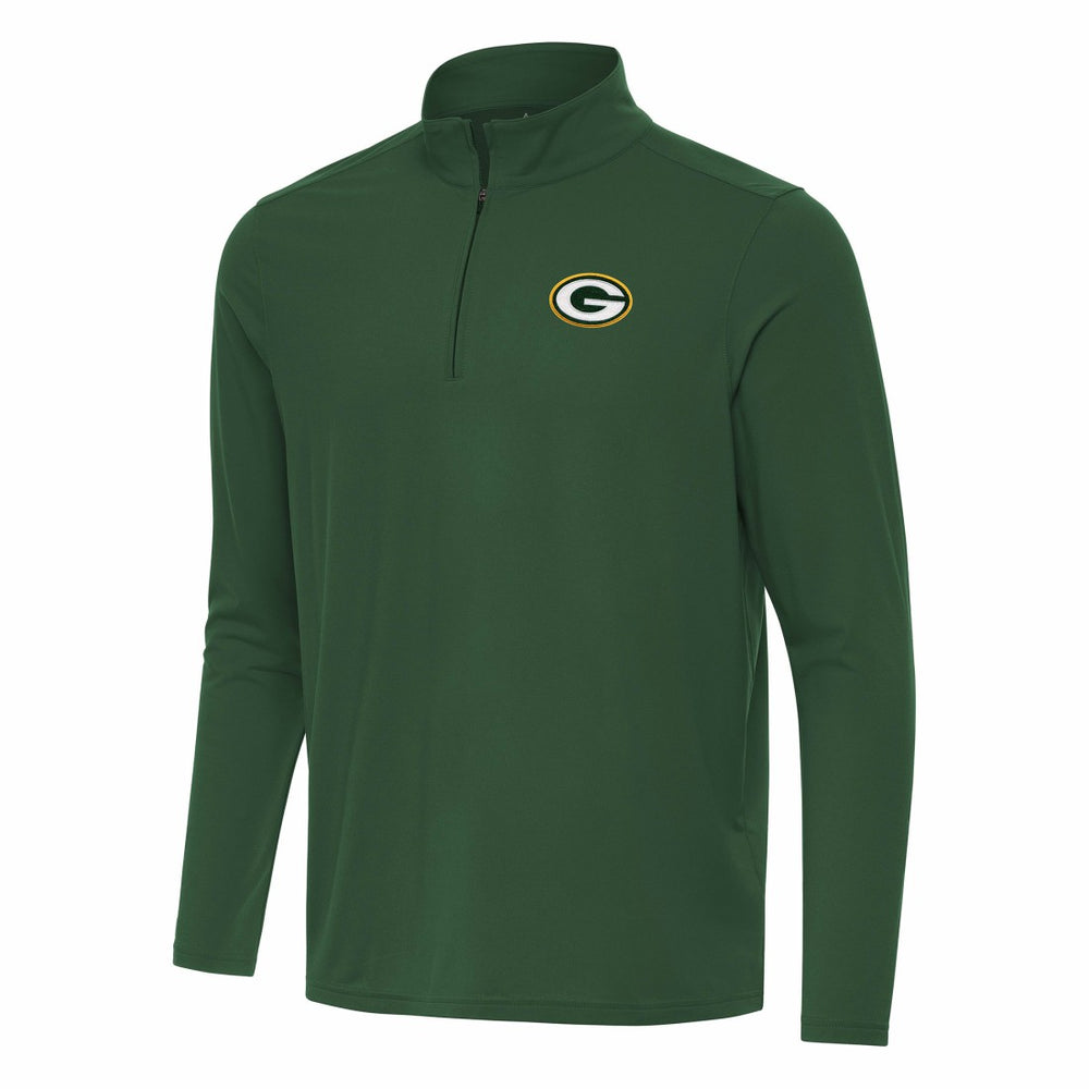 Green Bay Packers Antigua Intent Quarter-Zip Pullover Top - Green - NFL