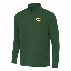 Green Bay Packers Antigua Intent Quarter-Zip Pullover Top - Green - NFL