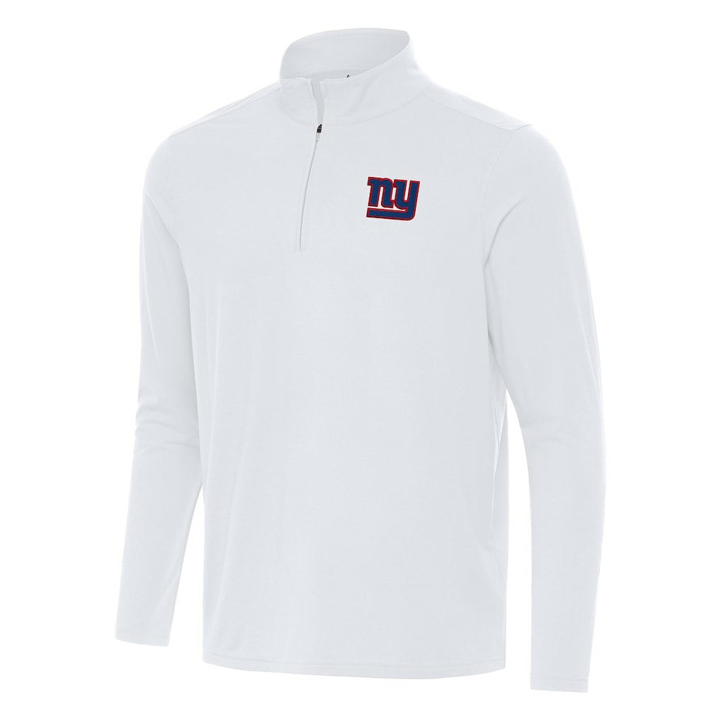 New York Giants Antigua Intent Quarter-Zip Pullover Top - White - NFL
