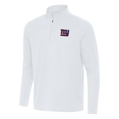 New York Giants Antigua Intent Quarter-Zip Pullover Top - White - NFL
