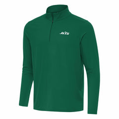 New York Jets Antigua Intent Quarter-Zip Pullover Top - Green - NFL