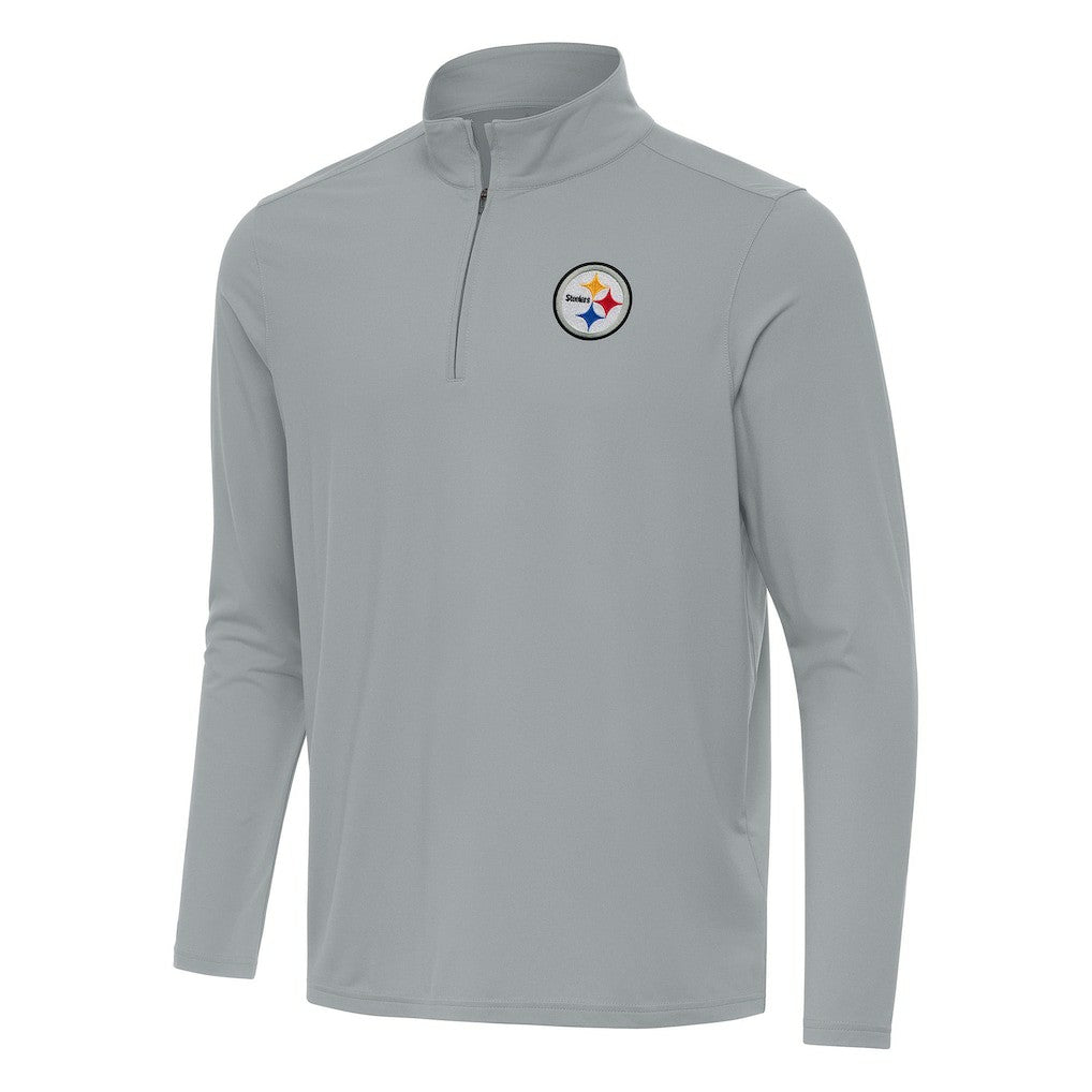 Pittsburgh Steelers Antigua Intent Quarter-Zip Pullover Top - Gray - NFL