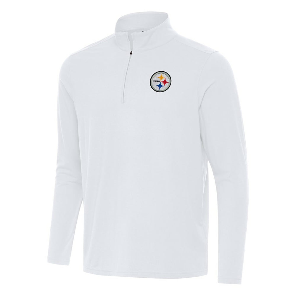 Pittsburgh Steelers Antigua Intent Quarter-Zip Pullover Top - White - NFL