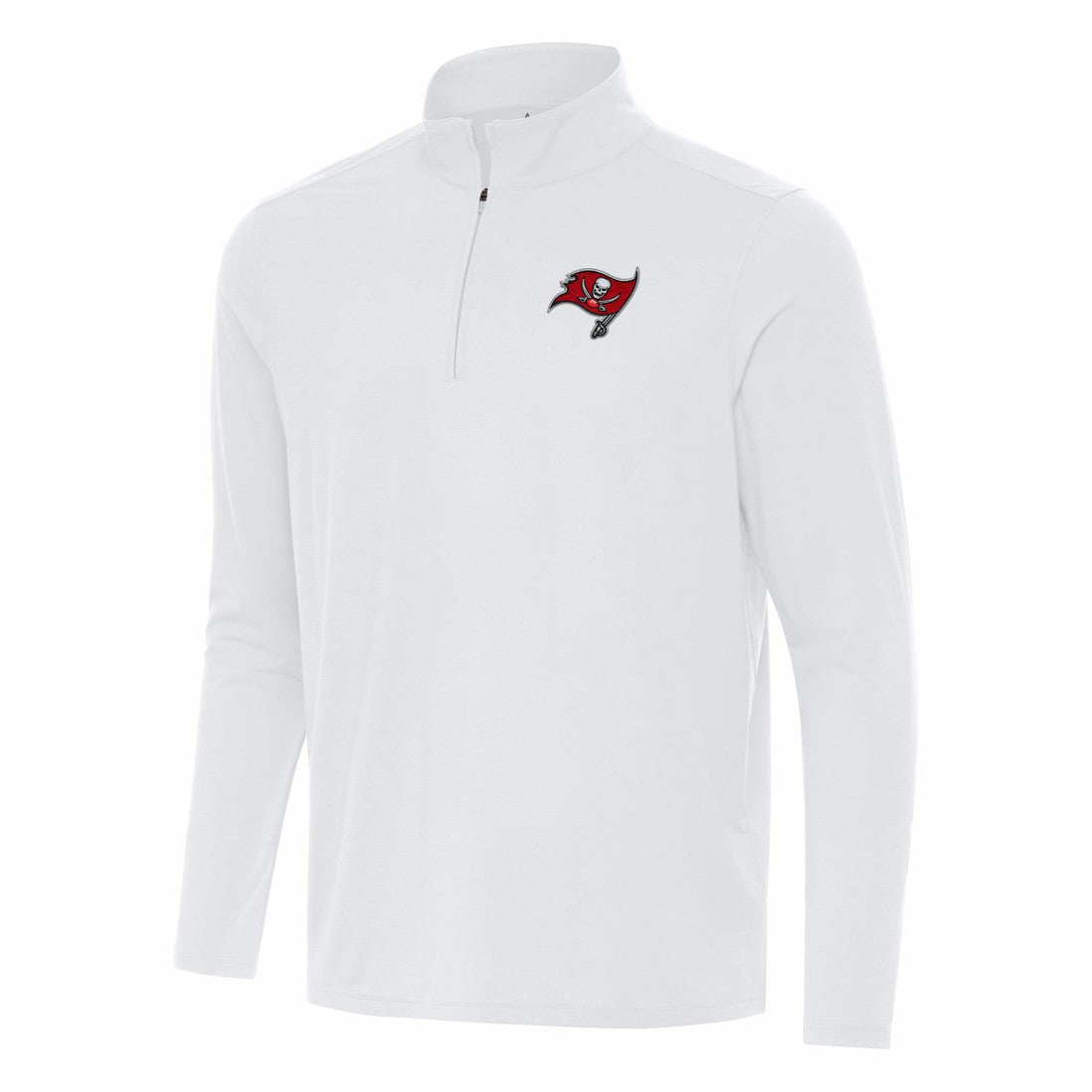 Tampa Bay Buccaneers Antigua Intent Quarter-Zip Pullover Top - White - NFL