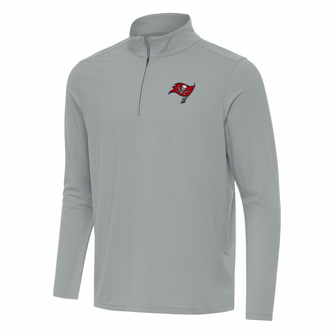 Tampa Bay Buccaneers Antigua Intent Quarter-Zip Pullover Top - Gray - NFL