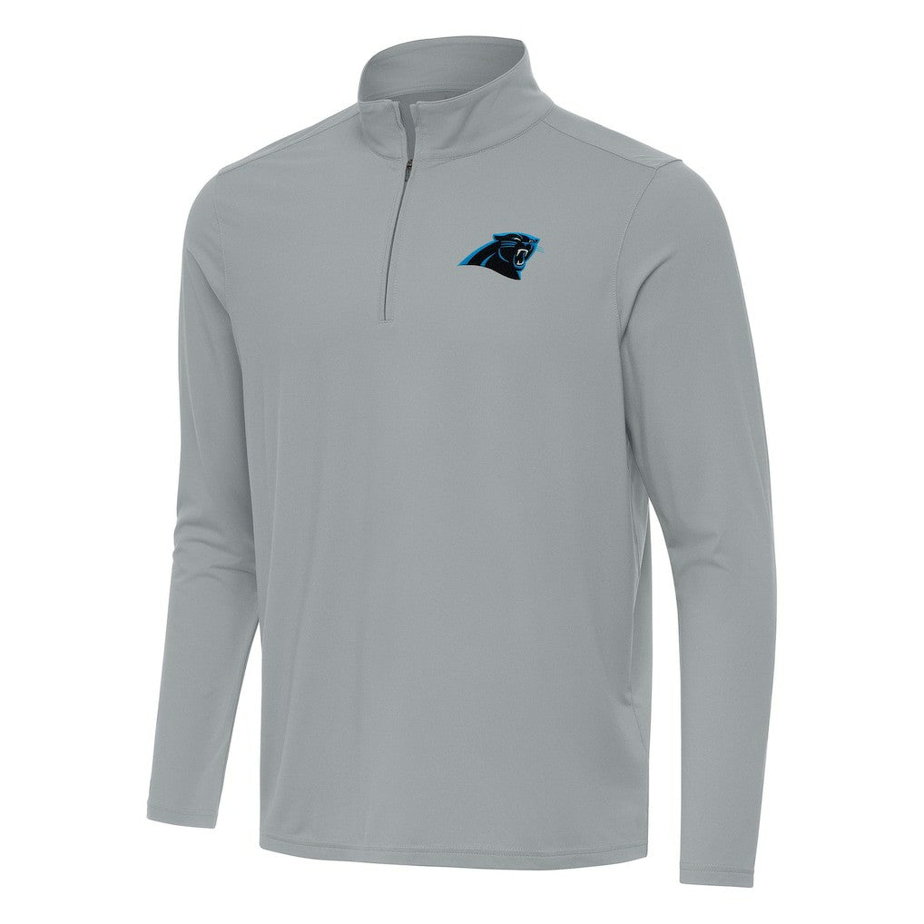 Carolina Panthers Antigua Intent Quarter-Zip Pullover Top - Gray - NFL