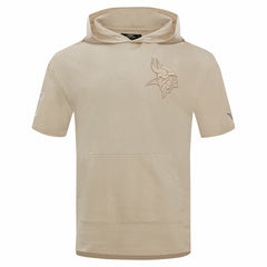 Minnesota Vikings Pro Standard Neutrals Capsule Short Sleeve Pullover Hoodie - Tan - NFL